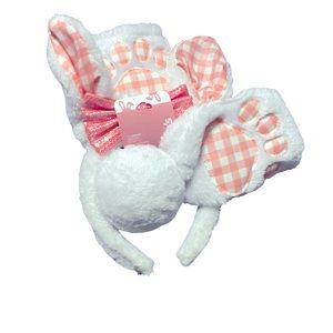 Animal Dress-up Set - Bunny: Ears Headband, Paws, & Tail.  Immediate Shipping!